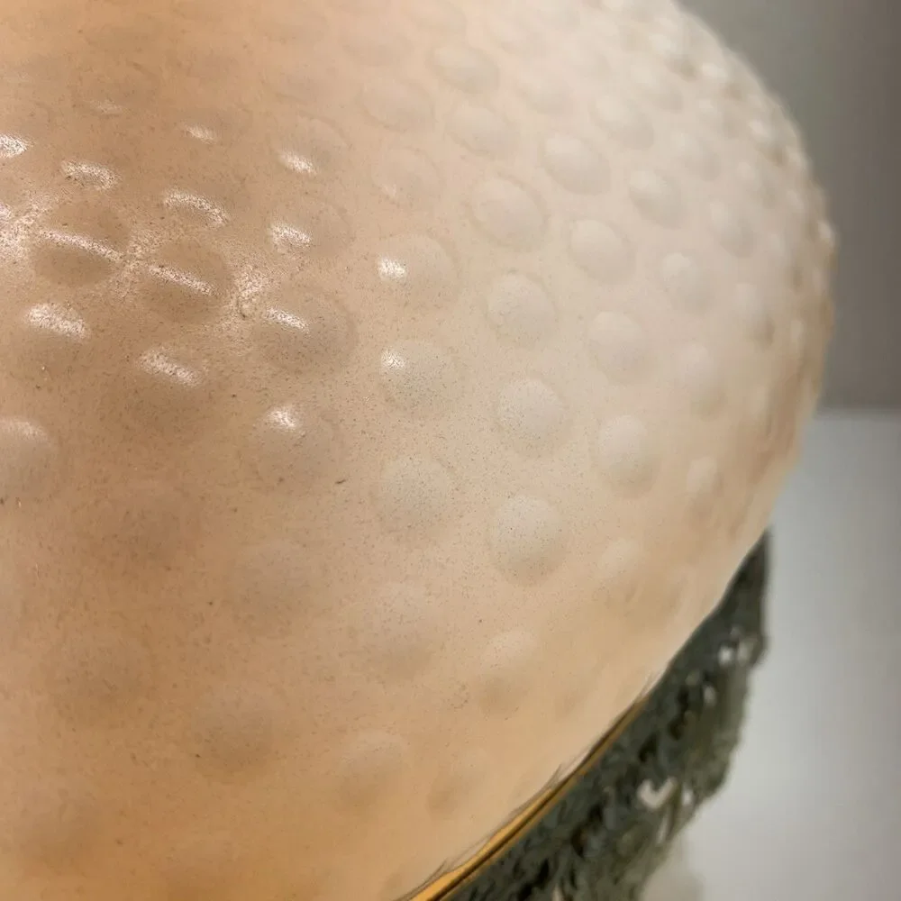 Vintage Hobnail Milk Glass Lamp Hurricane Parlor Gone With The Wind